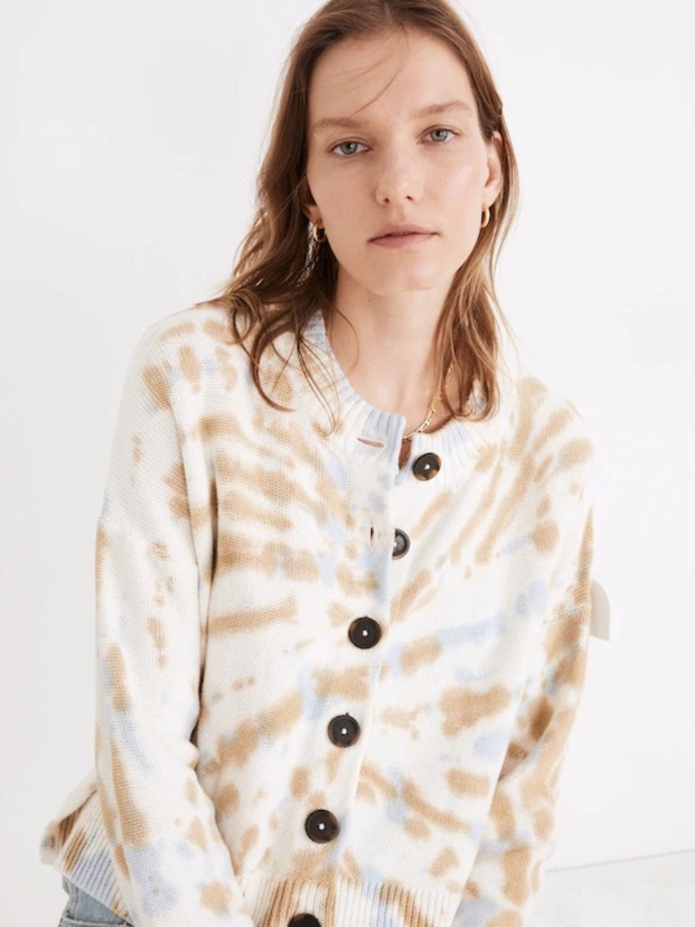 Madewell Tie-Dye‎ Broadway Cardigan Sweater